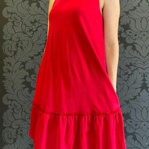 Banana Republic Red Sleeveless Babydoll Mini Dress Size 14
